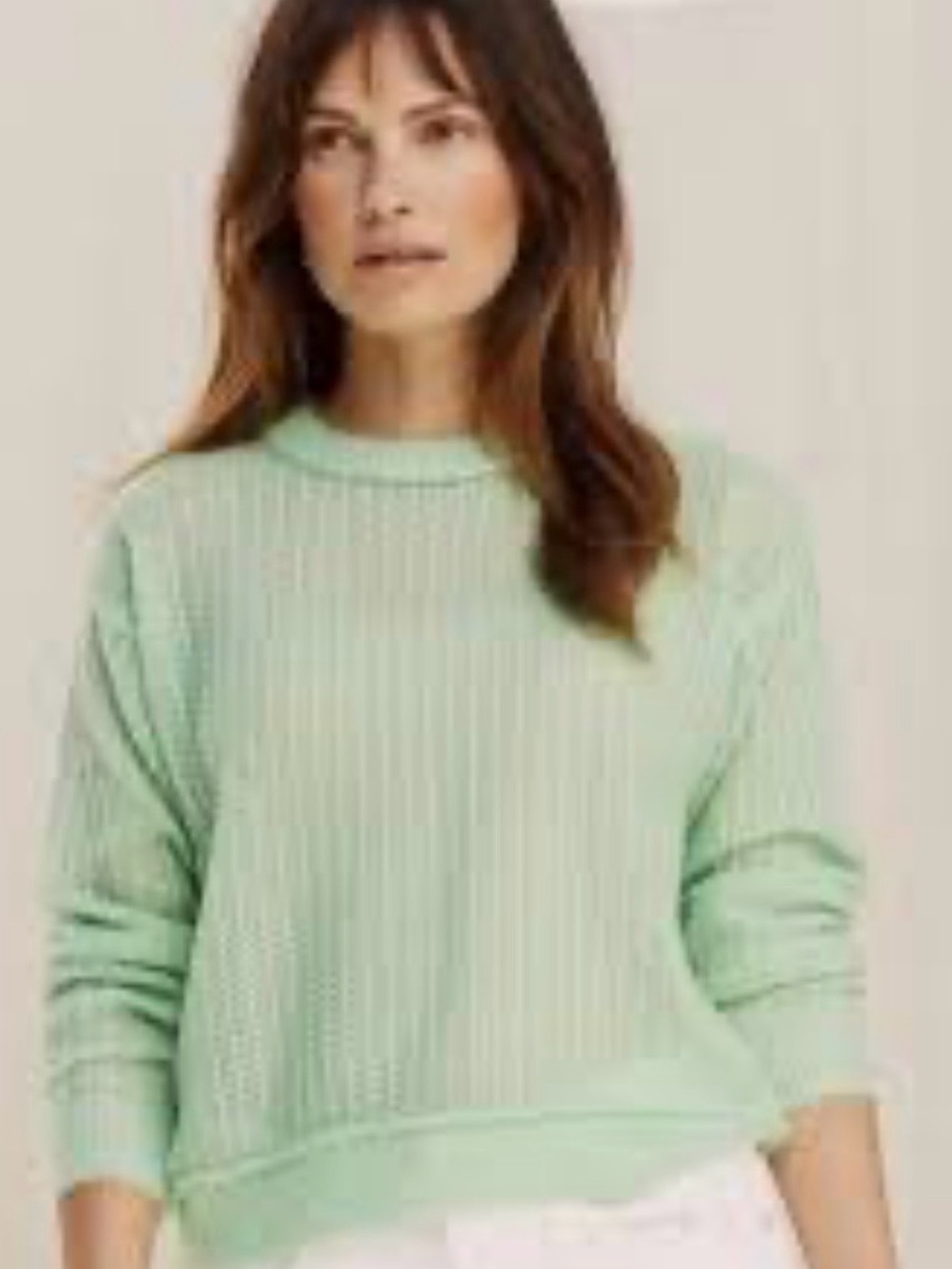 Kilte Green Nicci Cashmere Silk Alpaca blend Crewneck Knit Sweater- size 1 small